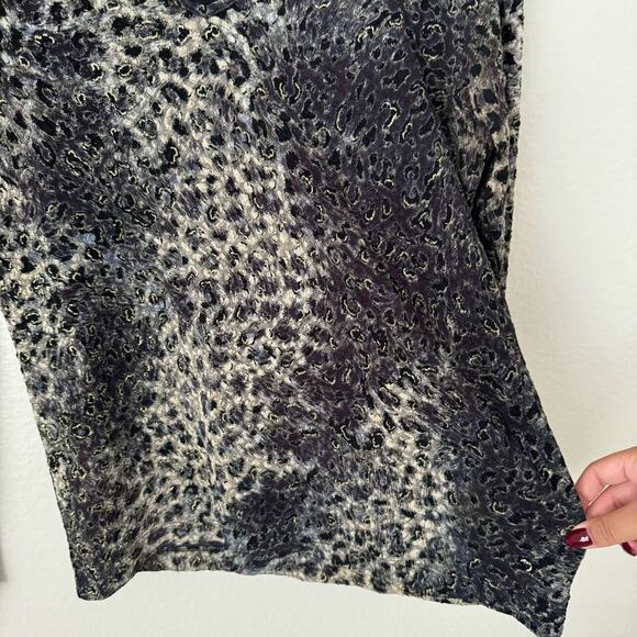 Vintage Y2K Chicos Womens Cheetah Print Blouse Longsleeve V-Neck Size Medium - Picture 11 of 13